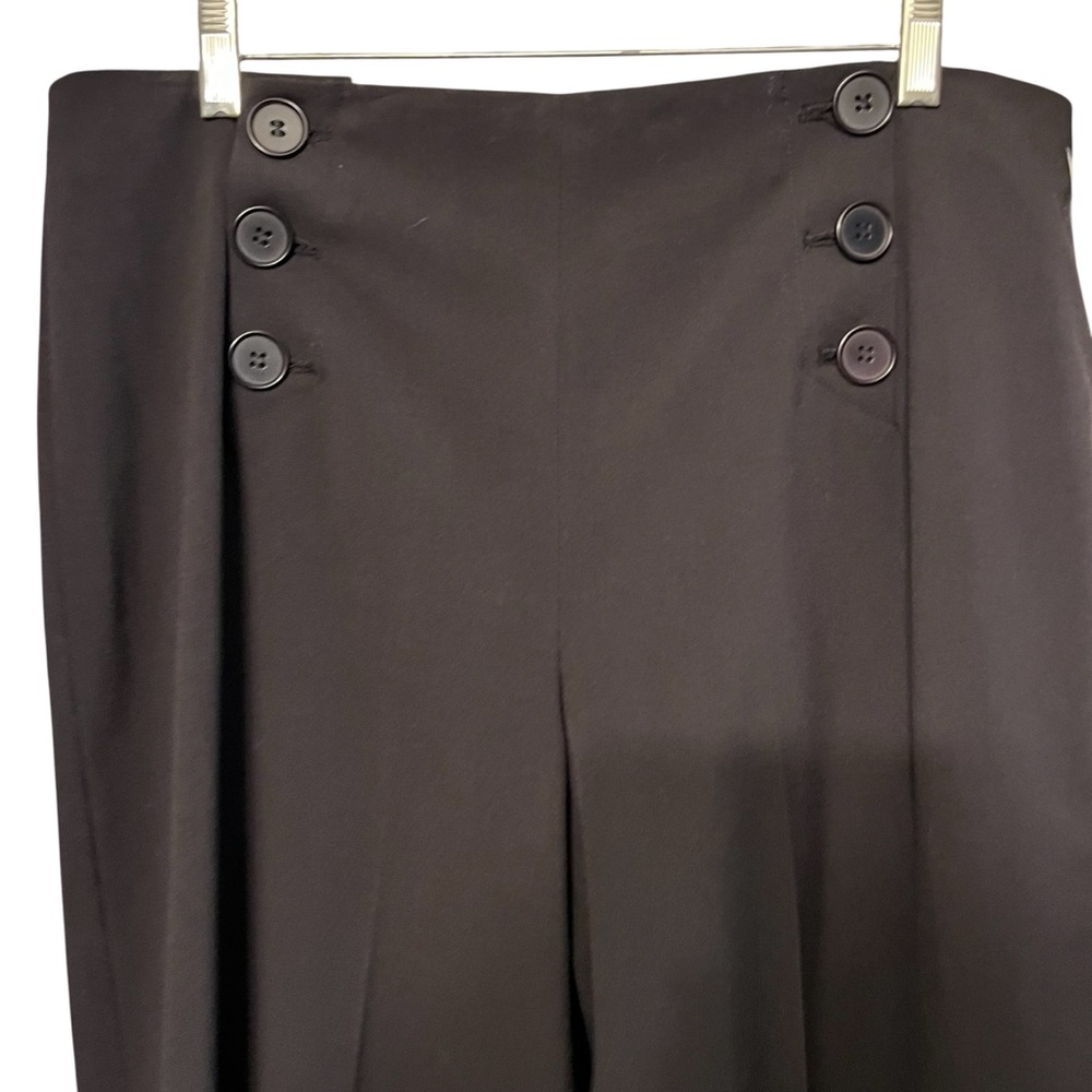 Josephine Chaus size 12 black high waist wide leg dress pants NWT